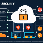 **Prompt for Cloud Security Importance**: "An infographic illustrating the importance of cloud security in modern enterprises, featuring a cloud icon with data protection elements like locks, firewalls, and alerts, emphasizing the risks of data breaches and service disruptions."