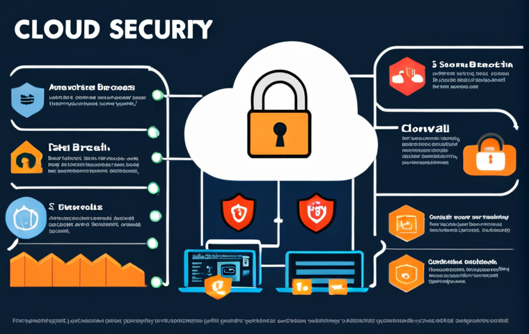 **Prompt for Cloud Security Importance**: "An infographic illustrating the importance of cloud security in modern enterprises, featuring a cloud icon with data protection elements like locks, firewalls, and alerts, emphasizing the risks of data breaches and service disruptions."